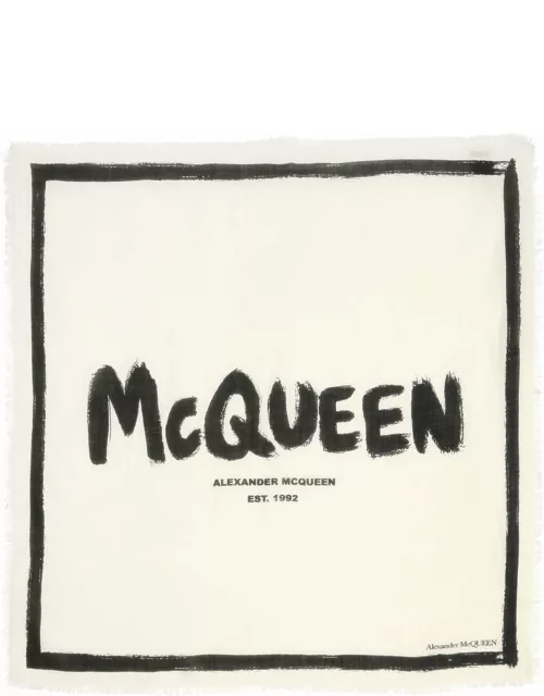 Alexander McQueen Graffiti Logo Scarf