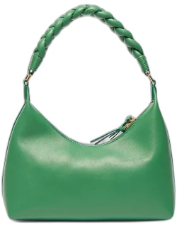 Small Braided Leather Hobo Bag