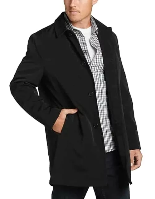 Joseph Abboud Men's Modern Fit Bonded Raincoat Black