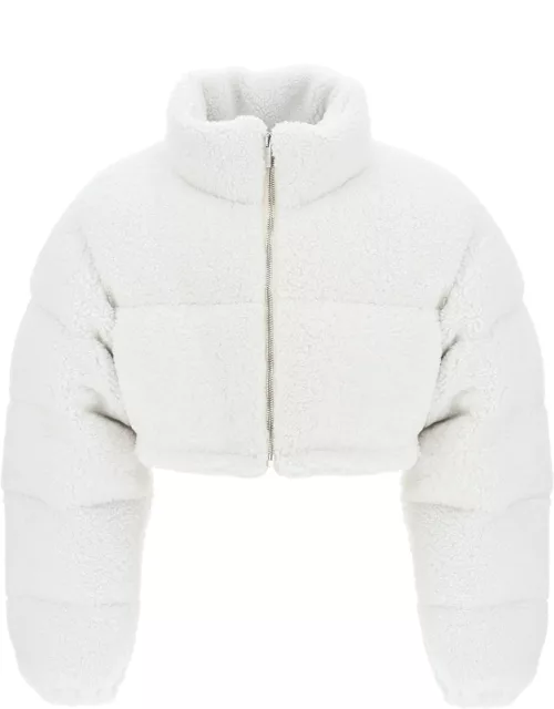 VTMNTS CROPPED SHEARLING PUFFER JACKET