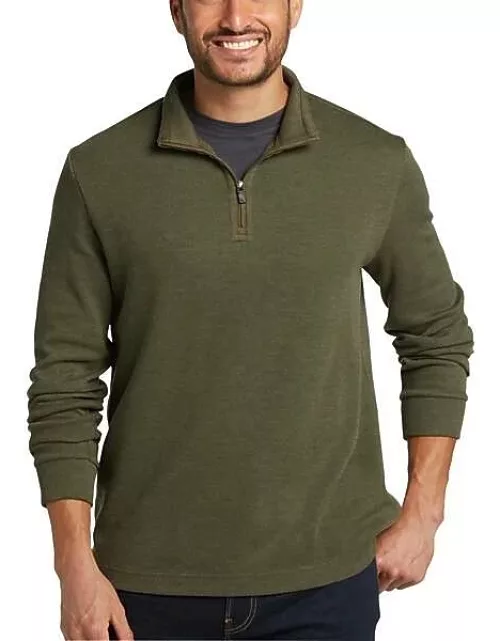 Joseph Abboud Men's Modern Fit 1/4 Zip Sweater Olive Green