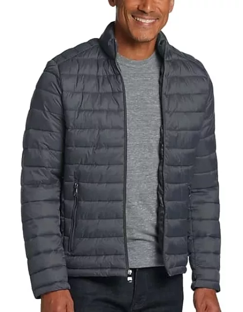 Awearness Kenneth Cole Men's Modern Fit Puffer Jacket Gray
