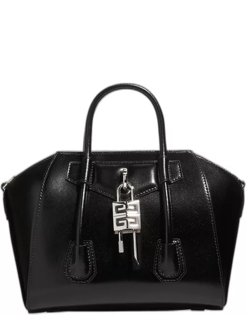 Antigona Leather Lock Mini Satchel Bag