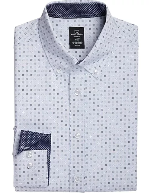 Collection by Michael Strahan Men's Michael Strahan Performance 4-Way Stretch Slim Fit Dress Shirt White Fancy