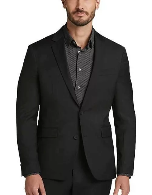 Awearness Kenneth Cole AWEAR-TECH Men's Slim Fit Suit Black Check