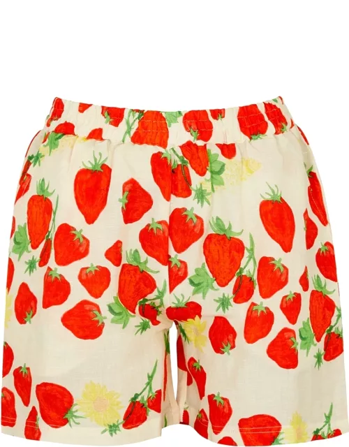 Helmstedt Strawberry-print Shorts - White And Red