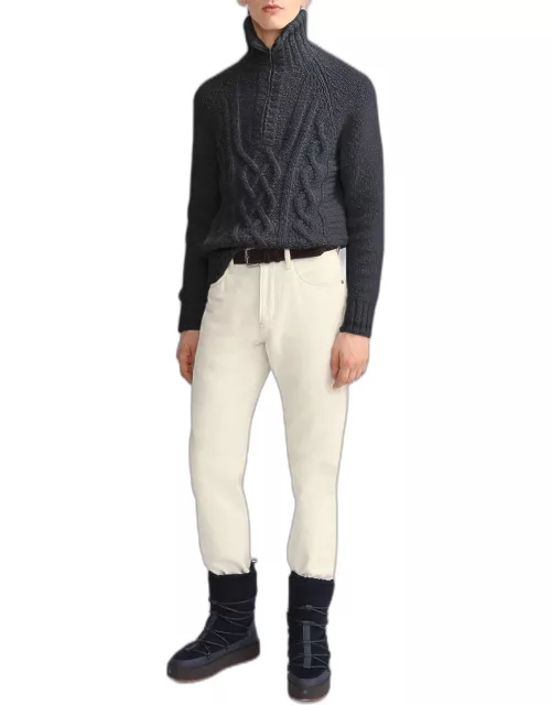 Men's Mezzocollo Cashmere-Knit Half-Zip Sweater