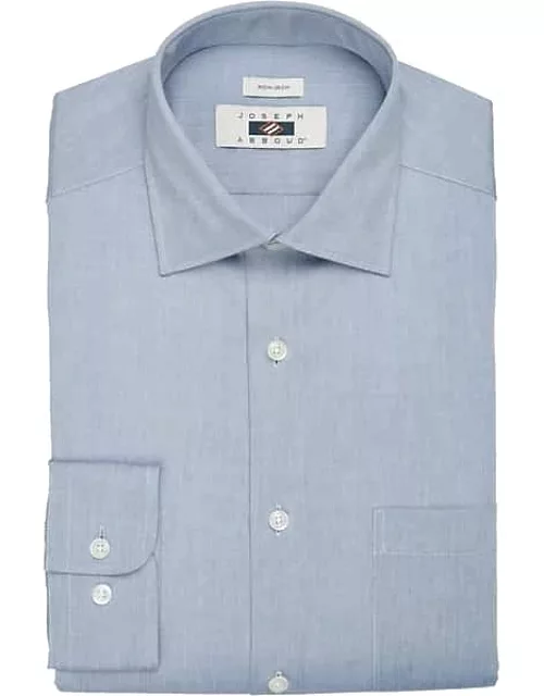 Joseph Abboud Men's Modern Fit Spread Collar Dress Shirt Lt Blue Wash