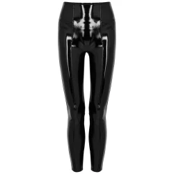 Spanx Black Patent Faux-leather Leggings