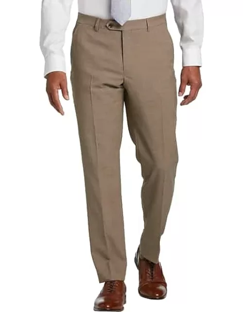 Tommy Hilfiger Modern Fit Men's Suit Separates Pants Tan Sharkskin