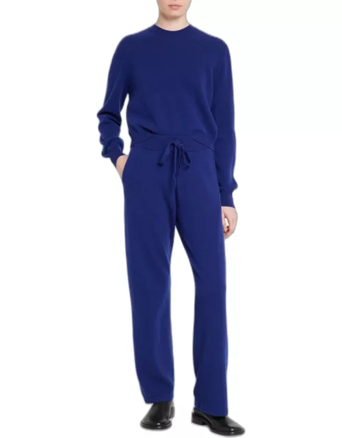 Classic Cashmere Straight-Leg Ankle Lounge Pant