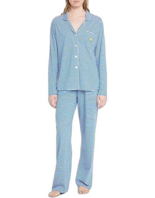 The Long Striped Button-Front Pajama Set