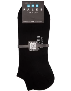 Falke Cool 24/7 Black Cotton-blend Trainer Socks - 41