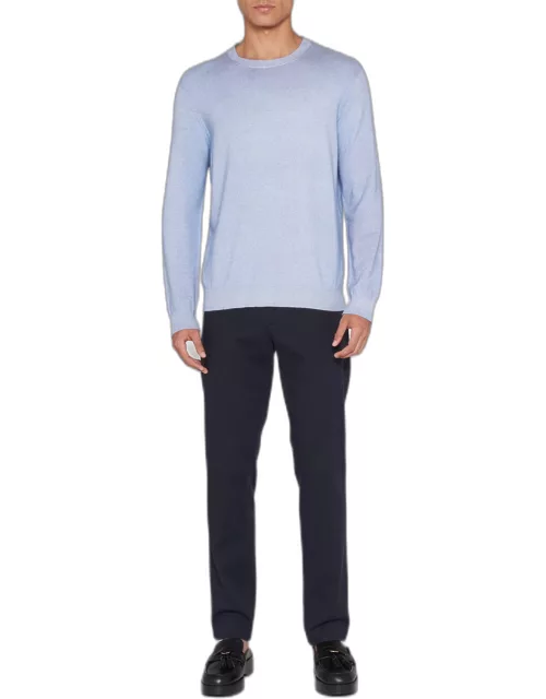 Men's Garment-Dyed Cotton-Cashmere Crewneck Sweater