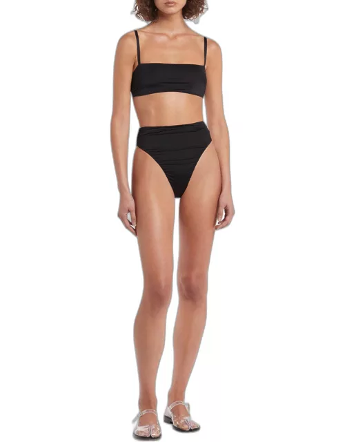 Eloi Ruched Hybrid Bralette Bikini Top