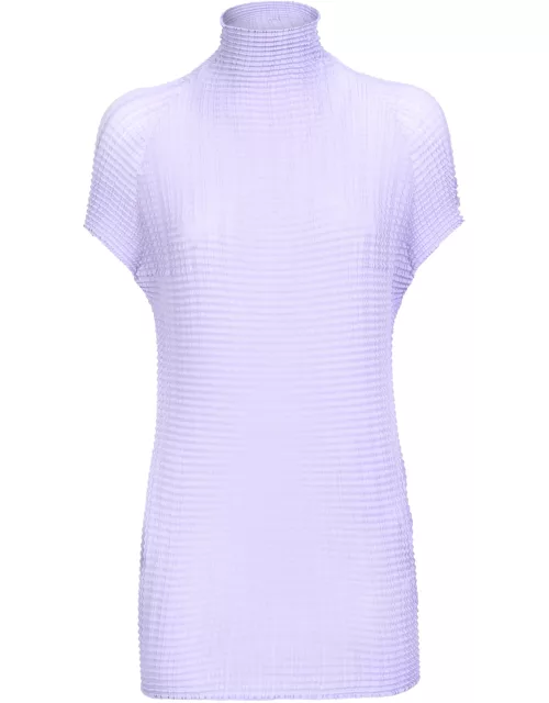 Issey Miyake Lilac Wooly Pleats Top
