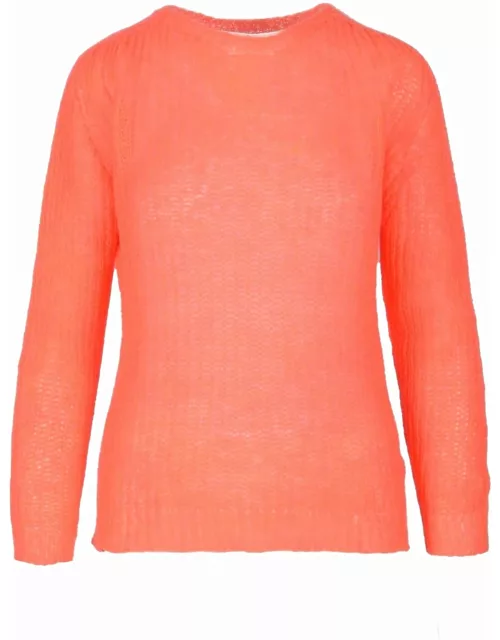 Pink Memories Womens Orange Sweater