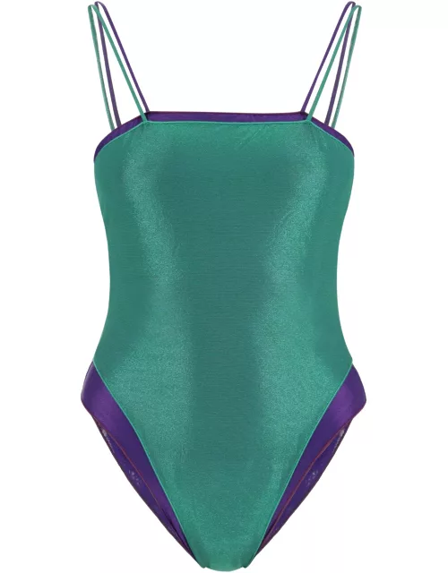 Oseree Lamè Double Maillot Swimsuit