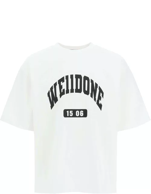 WE11 DONE Old School Campus Logo Print T-shirt
