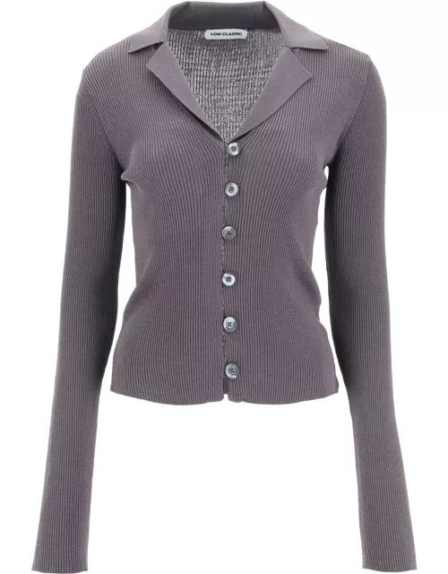 Low Classic Knit Cardigan With Collar