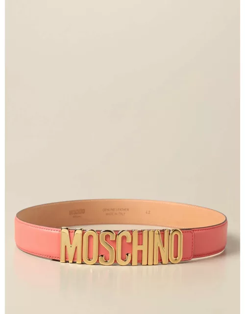 Moschino Boutique leather belt with lettering buckle