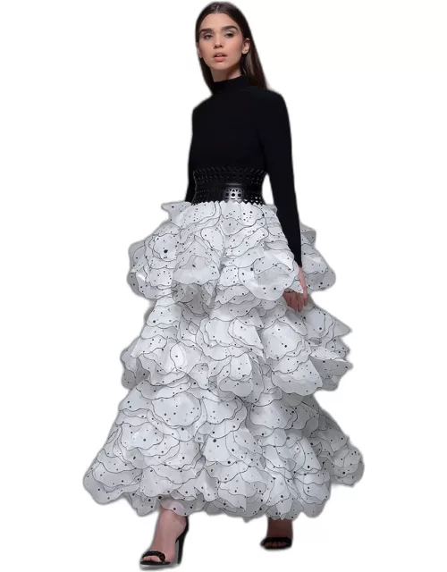 Isabel Sanchis Dosso Long Sleeve Ruffled Dres