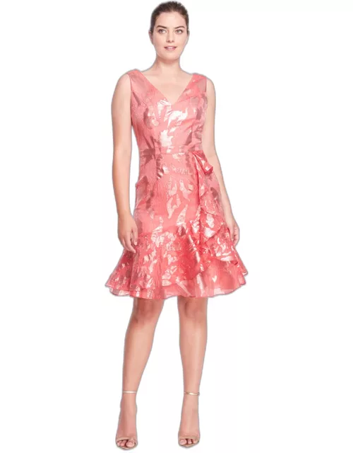 Marchesa Notte Sleeveless A-Line Cocktail Dres