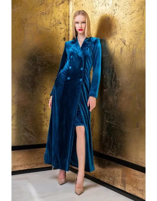 RVNG Couture Velvet Trench Robe and Skirt