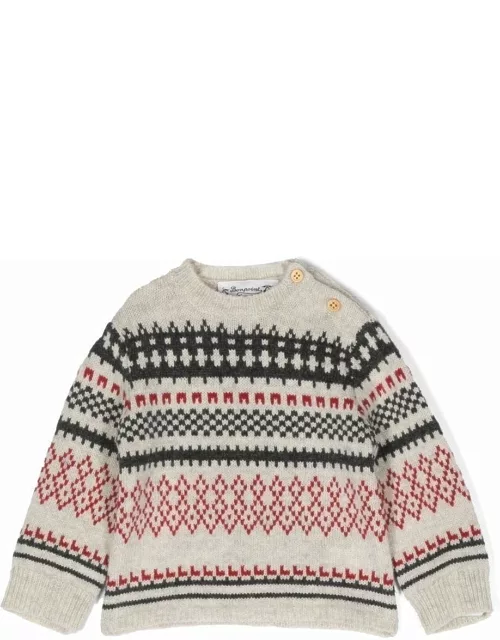 Bonpoint Berthilie intarsia-knit jumper