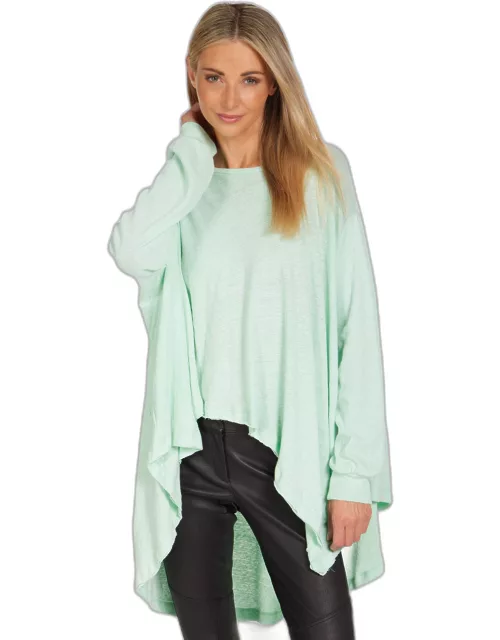 Amory High Low Flowy Pullover - Mint Sorbet