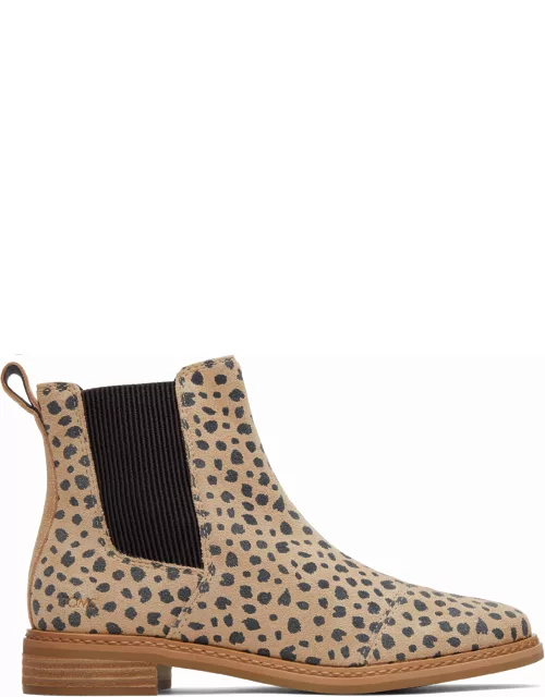 TOMS Women's Multi Natural Charlie Animal Printed Suede Boot