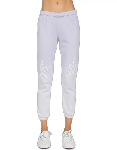 Nate Crop Star Sweatpant - Lilac Stone Ombre