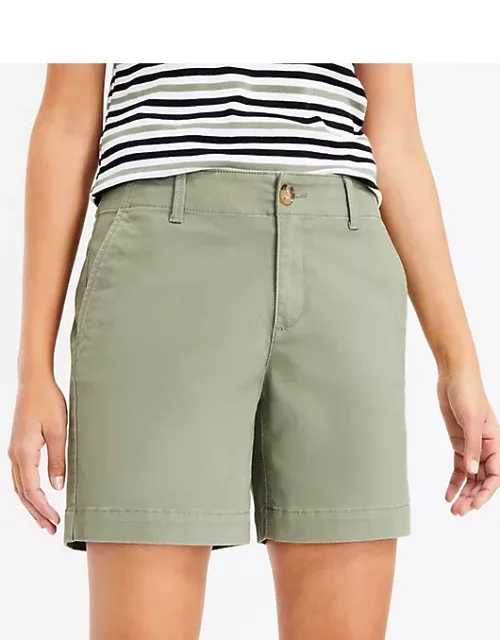 Loft Curvy Monroe Chino Shorts with 6 Inch Insea