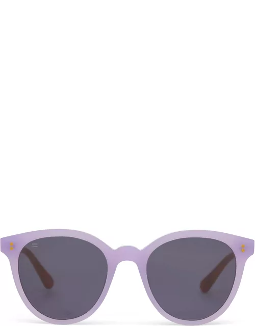 TOMS Women's Sunglasses Purple Aaryn Matte Lavender Crystal Frame And Dark Grey Lens Sunglas
