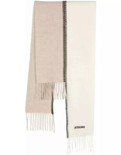 Jacquemus fringed knitted scarf