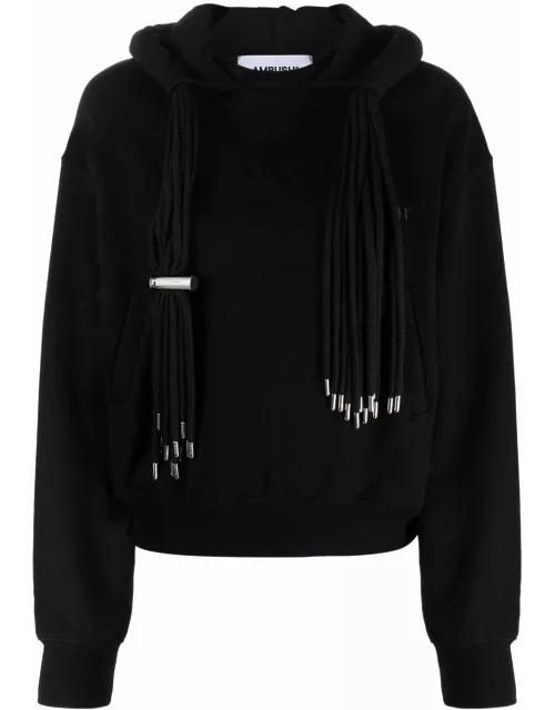 AMBUSH WOMEN Multicord cotton hoodie Black