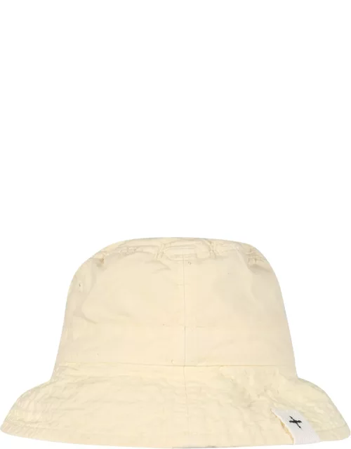 jil sander bucket hat with logo labe