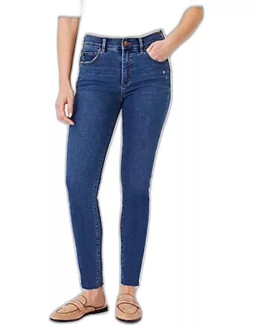 Ann Taylor Tall Sculpting Pocket Mid Rise Skinny Jeans in Mid Stone Wash