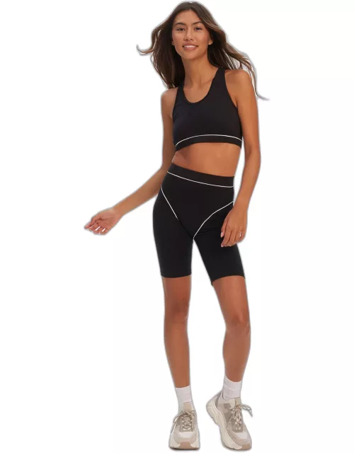 Dionne Women&#39;s Activewear Top With Contrast Piping And Racer Back