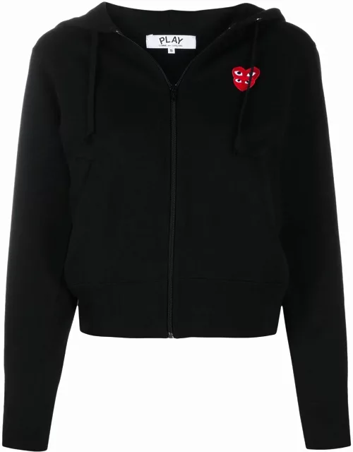 Comme Des Garçons Play logo-motif hooded jacket