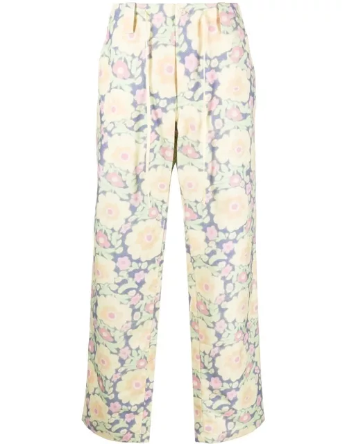 Jacquemus floral-print straight-leg trouser