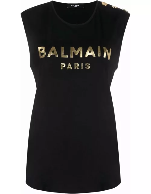 BALMAIN WOMEN Sleeveless T-Shirt Black