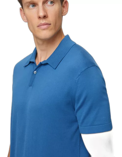 Derek Rose Men's Polo Shirt Jacob Sea Island Cotton Blue