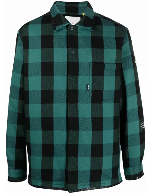 Moncler Genius plaid-check down shirt jacket