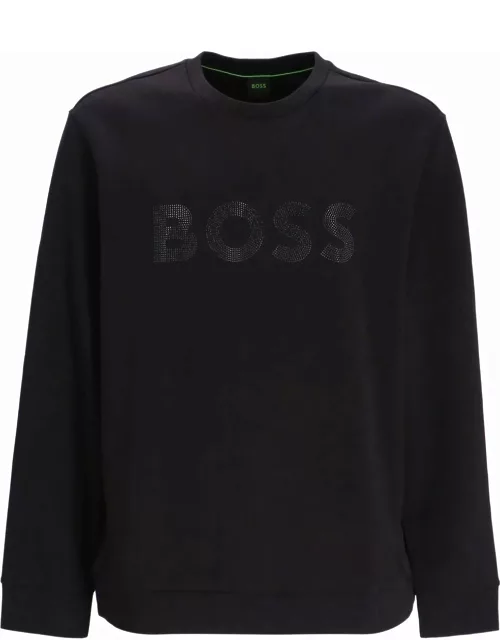 BOSS Rhinestone Embellished Sweater Black