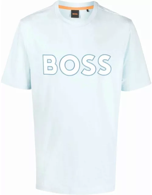 BOSS Telogox Logo-print T-shirt Open Blue