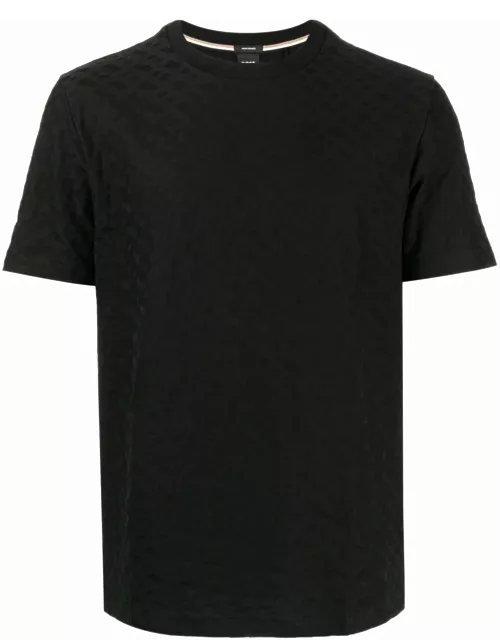BOSS Monogram-pattern T-shirt Black