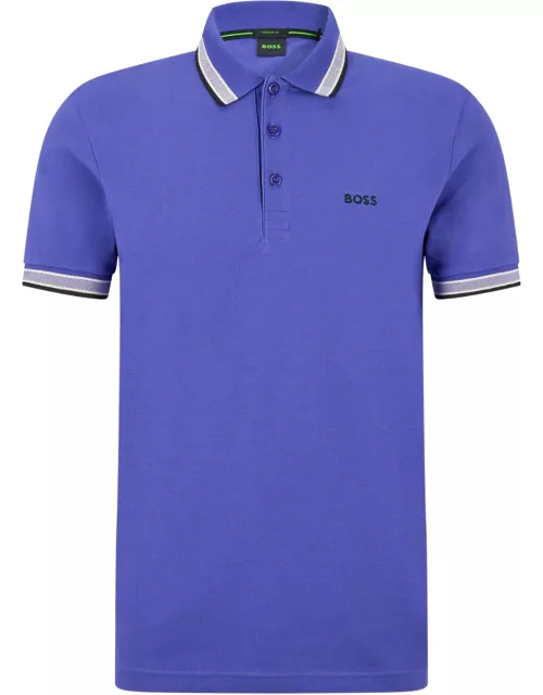 BOSS Logo-print Polo Shirt Dark Purple
