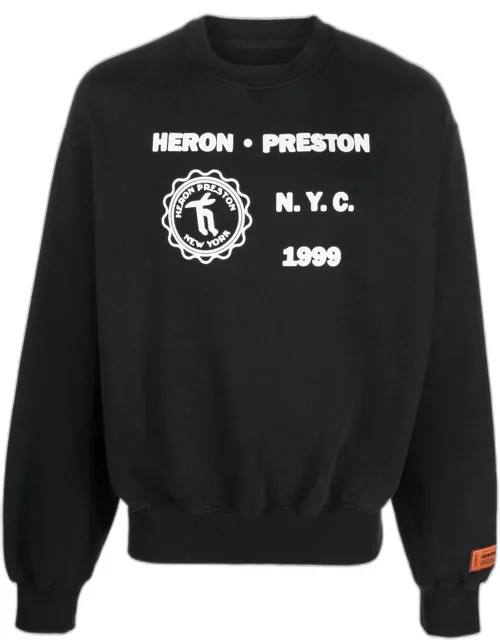 HERON PRESTON Medieval Heron Sweatshirt Black/White