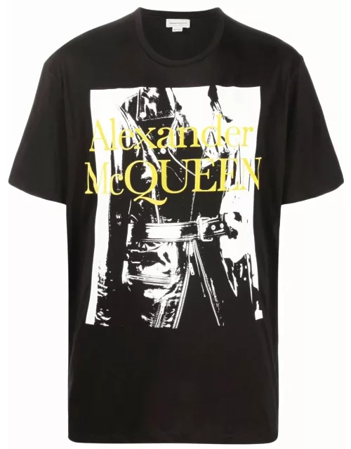 ALEXANDER MCQUEEN Logo-print Cotton T-shirt Black